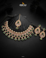 Aisle Necklace Set Green Necklace Sets - Zeesy Jewellery Pakistan | Premium Artificial & Imitation Jewellery