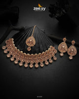 Aisle Necklace Set Champagne Necklace Sets - Zeesy Jewellery Pakistan | Premium Artificial & Imitation Jewellery