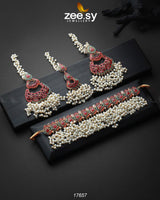 Amaira Chokar Necklace Set - Zeesy.pk