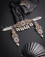 Meerub Necklace Golden Purple Necklace Sets - Zeesy Jewellery Pakistan | Premium Artificial & Imitation Jewellery