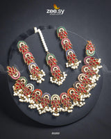 Celestial Necklace Red Necklace Sets - Zeesy Jewellery Pakistan | Premium Artificial & Imitation Jewellery
