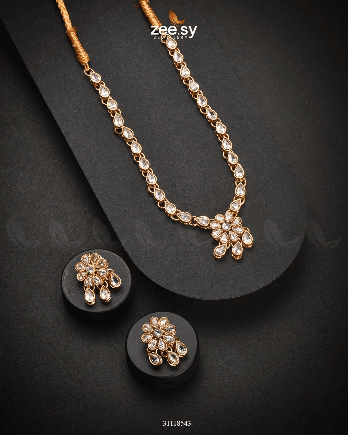 Meridian Necklace Set White Necklace Sets - Zeesy Jewellery Pakistan | Premium Artificial & Imitation Jewellery
