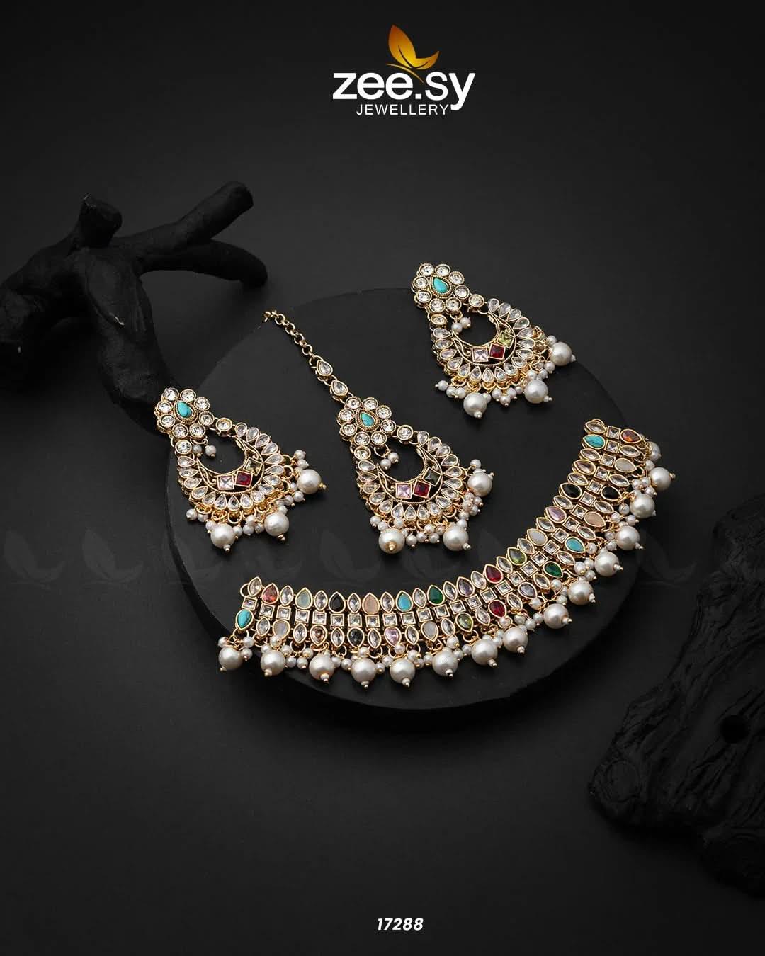 Minecraft Necklace Set Multi Necklace Sets - Zeesy Jewellery Pakistan | Premium Artificial & Imitation Jewellery