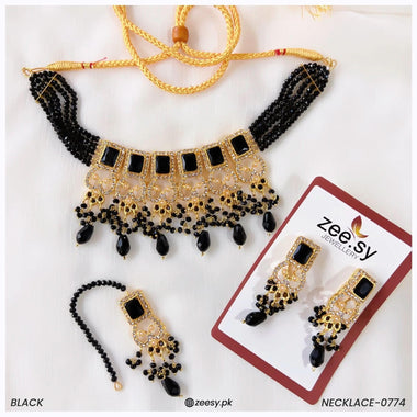 NECKLACE-0774 Black Necklace Sets - Zeesy Jewellery Pakistan | Premium Artificial & Imitation Jewellery