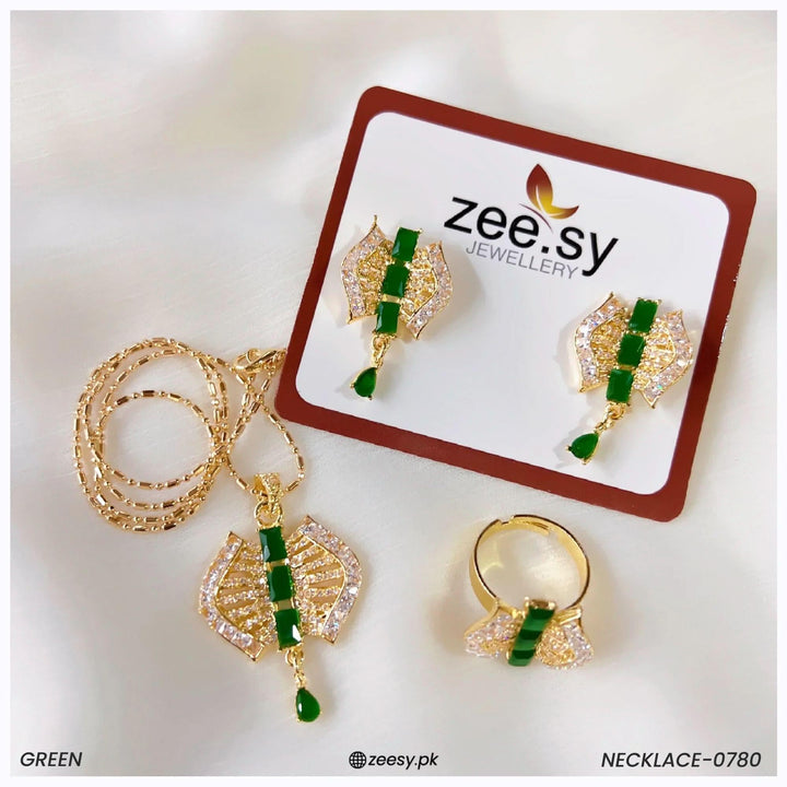 Necklace-0780 Green Necklace Sets - Zeesy Jewellery Pakistan | Premium Artificial & Imitation Jewellery