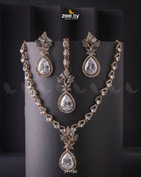 Opal Necklace Set White Necklace Sets - Zeesy Jewellery Pakistan | Premium Artificial & Imitation Jewellery