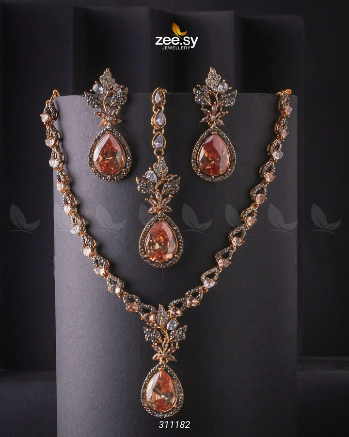 Opal Necklace Set Necklace Sets - Zeesy Jewellery Pakistan | Premium Artificial & Imitation Jewellery