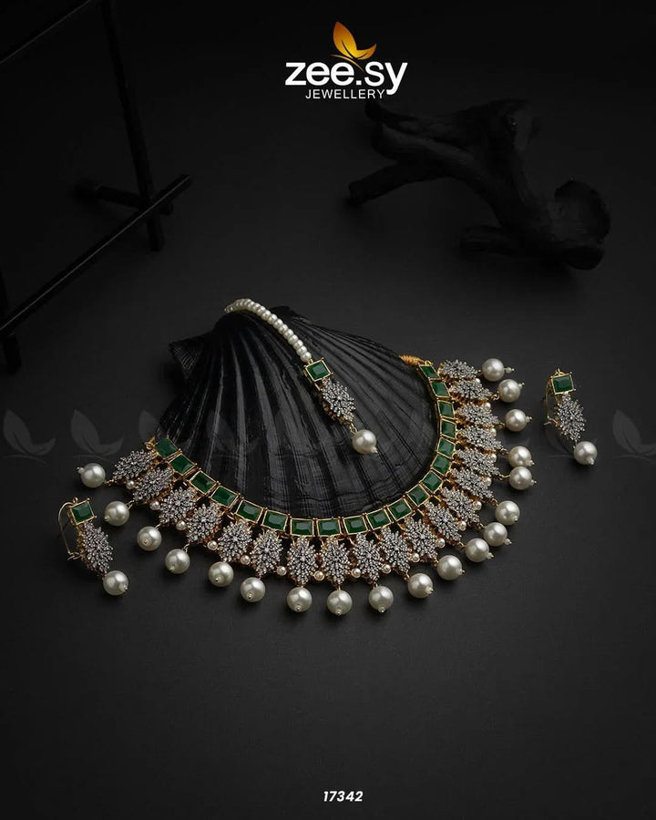 Preeti Necklace Green Necklace Sets - Zeesy Jewellery Pakistan | Premium Artificial & Imitation Jewellery
