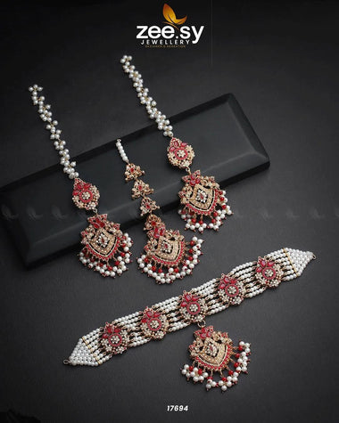 Ritual Necklace Red Necklace Sets - Zeesy Jewellery Pakistan | Premium Artificial & Imitation Jewellery