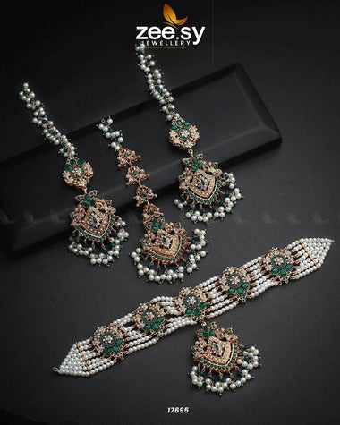 Ritual Necklace Green Necklace Sets - Zeesy Jewellery Pakistan | Premium Artificial & Imitation Jewellery