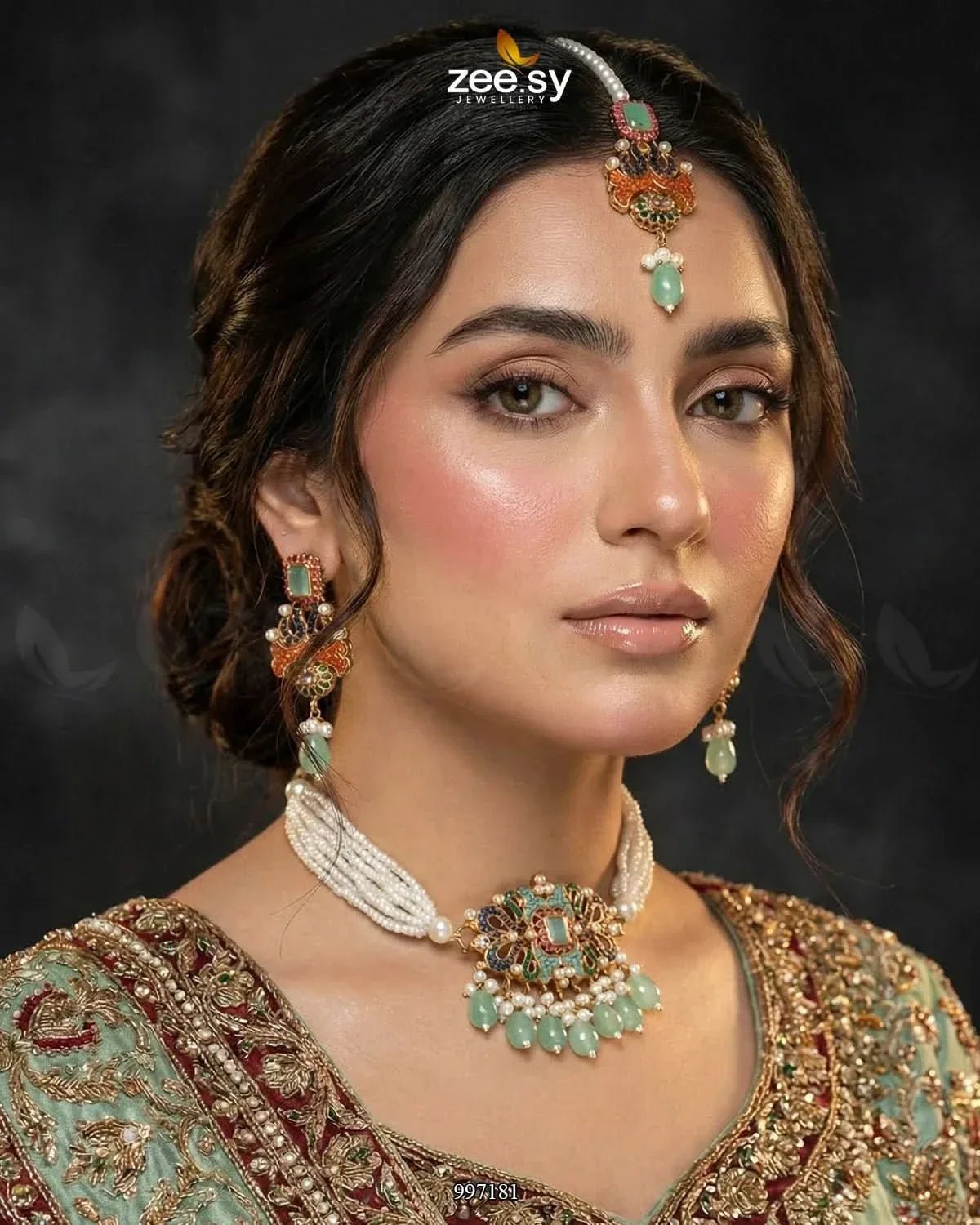 Stokesia Choker Set Necklace Sets - Zeesy Jewellery Pakistan | Premium Artificial & Imitation Jewellery