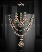 Zinnia Necklace Sets Green Necklace Sets - Zeesy Jewellery Pakistan | Premium Artificial & Imitation Jewellery