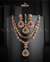 Zinnia Necklace Sets Red Necklace Sets - Zeesy Jewellery Pakistan | Premium Artificial & Imitation Jewellery