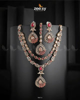 Zinnia Necklace Sets Fuchsia Necklace Sets - Zeesy Jewellery Pakistan | Premium Artificial & Imitation Jewellery