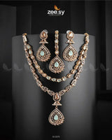 Zinnia Necklace Sets Mint Green Necklace Sets - Zeesy Jewellery Pakistan | Premium Artificial & Imitation Jewellery
