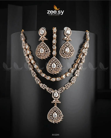 Zinnia Necklace Sets White Necklace Sets - Zeesy Jewellery Pakistan | Premium Artificial & Imitation Jewellery