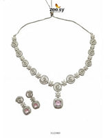Opulent Vestige Crystal Necklace Set Necklace Sets - Zeesy Jewellery Pakistan | Premium Artificial & Imitation Jewellery