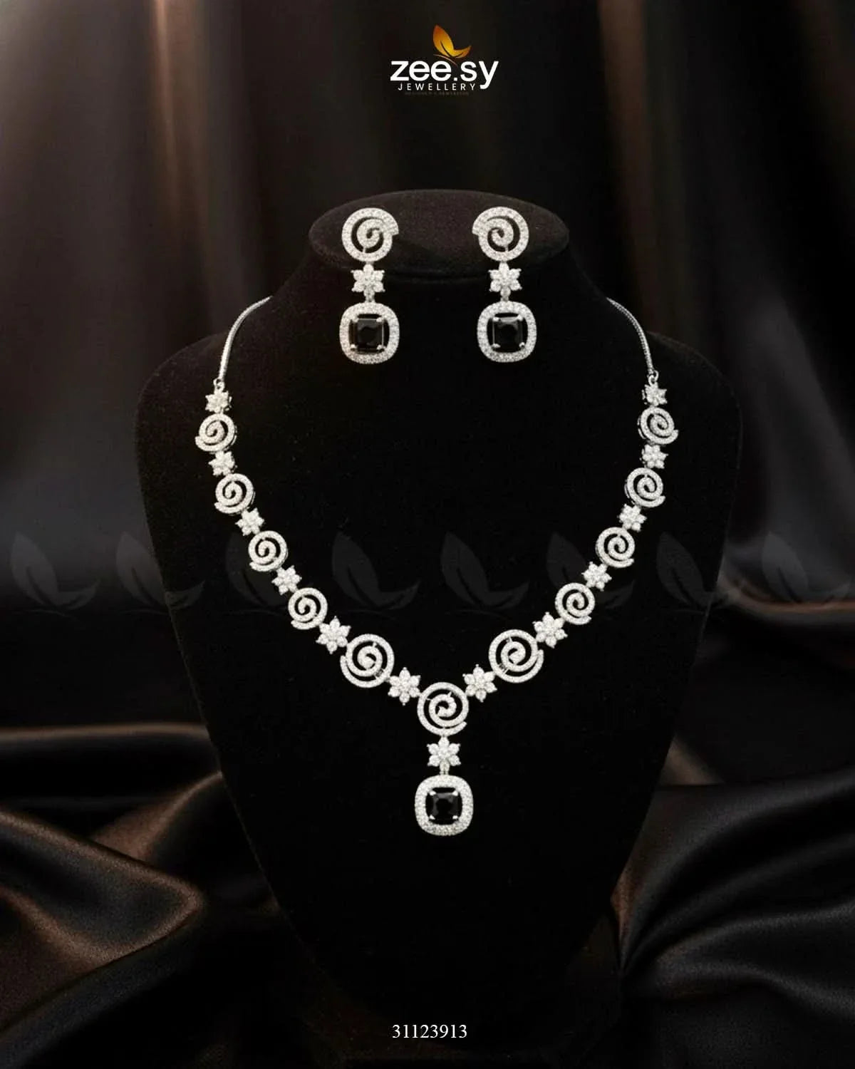Opulent Vestige Crystal Necklace Set Necklace Sets - Zeesy Jewellery Pakistan | Premium Artificial & Imitation Jewellery
