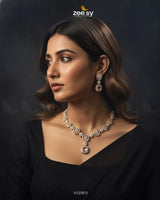 Opulent Vestige Crystal Necklace Set Necklace Sets - Zeesy Jewellery Pakistan | Premium Artificial & Imitation Jewellery
