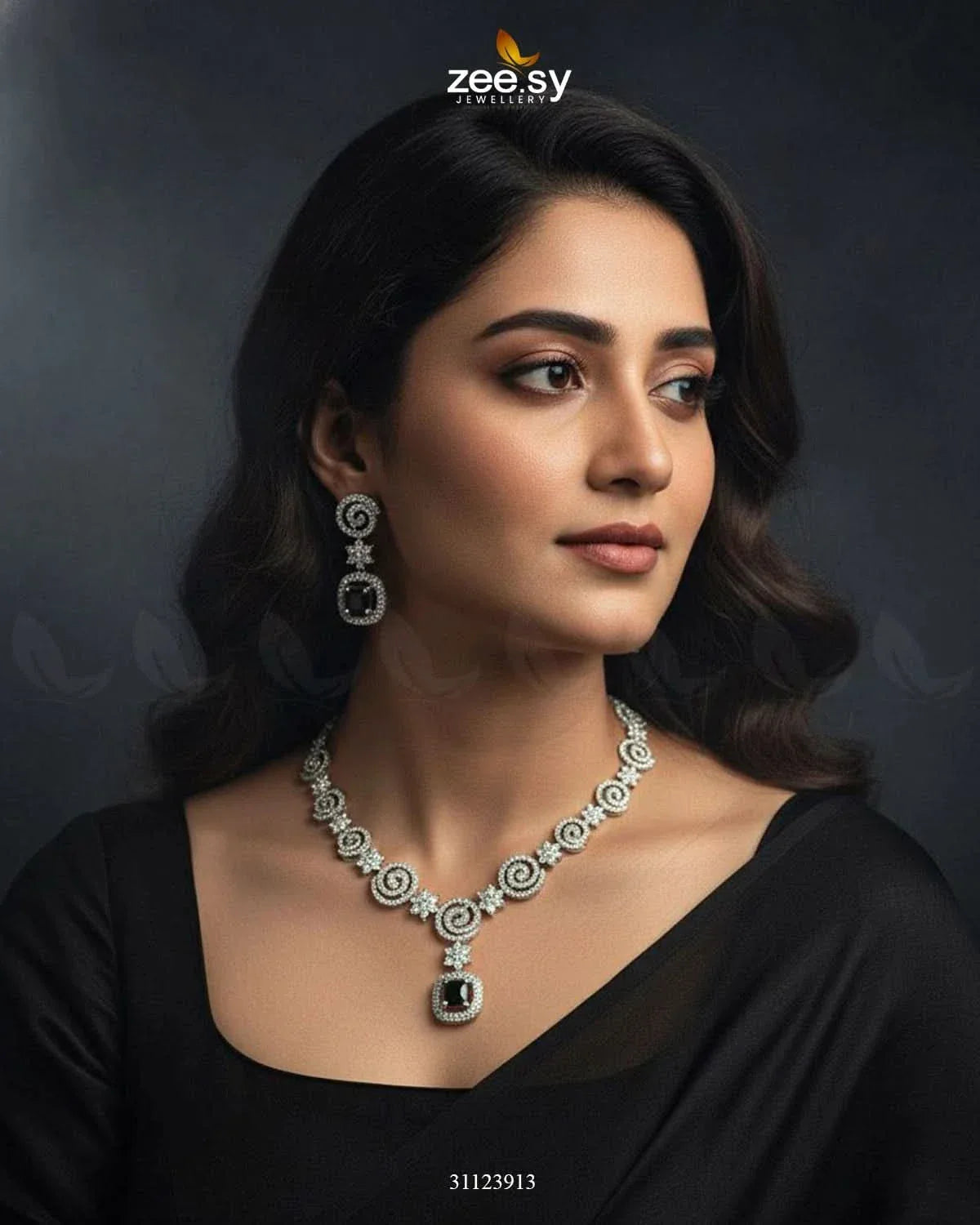 Opulent Vestige Crystal Necklace Set Necklace Sets - Zeesy Jewellery Pakistan | Premium Artificial & Imitation Jewellery