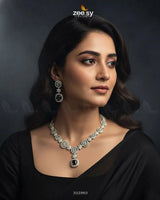 Opulent Vestige Crystal Necklace Set Necklace Sets - Zeesy Jewellery Pakistan | Premium Artificial & Imitation Jewellery