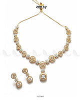 Opulent Vestige Crystal Necklace Set Necklace Sets - Zeesy Jewellery Pakistan | Premium Artificial & Imitation Jewellery