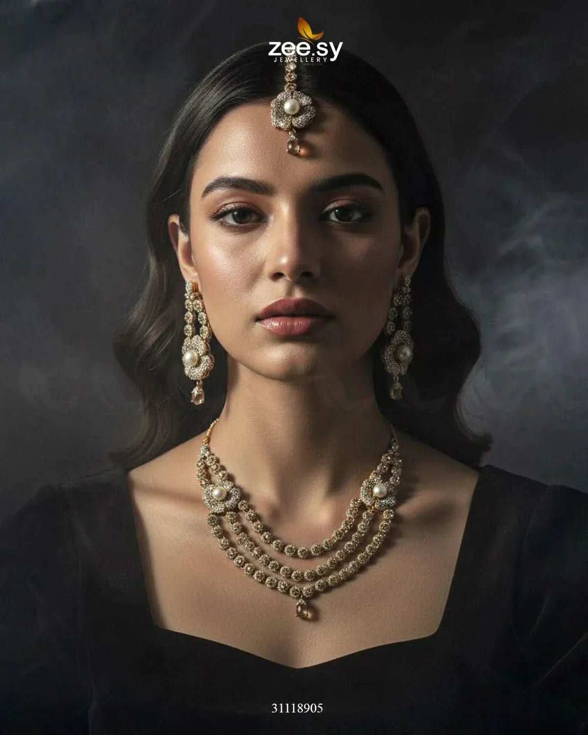 Grandeur Necklace Set Necklace Sets - Zeesy Jewellery Pakistan | Premium Artificial & Imitation Jewellery