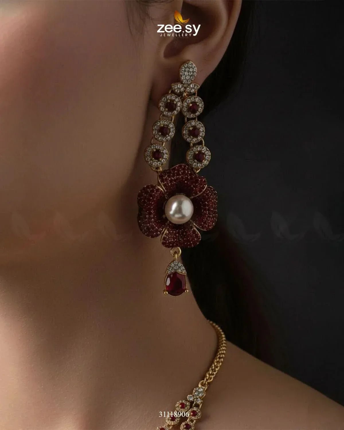 Grandeur Necklace Set Necklace Sets - Zeesy Jewellery Pakistan | Premium Artificial & Imitation Jewellery