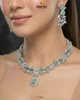 Silver Blossom Vine Necklace Set Necklace Sets - Zeesy Jewellery Pakistan | Premium Artificial & Imitation Jewellery