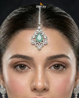 Silver Crystal Pave Necklace Set Necklace Sets - Zeesy Jewellery Pakistan | Premium Artificial & Imitation Jewellery