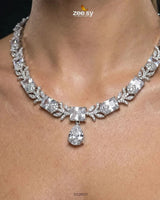 Silver Gilded Statement Necklace Set Necklace Sets - Zeesy Jewellery Pakistan | Premium Artificial & Imitation Jewellery