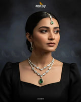Interlock Traditional Necklace Set Necklace Sets - Zeesy Jewellery Pakistan | Premium Artificial & Imitation Jewellery