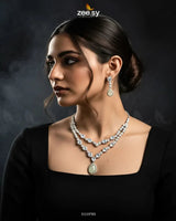 Interlock Traditional Necklace Set Necklace Sets - Zeesy Jewellery Pakistan | Premium Artificial & Imitation Jewellery
