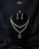 Interlock Traditional Necklace Set Necklace Sets - Zeesy Jewellery Pakistan | Premium Artificial & Imitation Jewellery