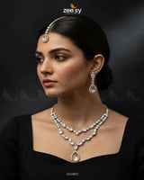 Interlock Traditional Necklace Set Necklace Sets - Zeesy Jewellery Pakistan | Premium Artificial & Imitation Jewellery
