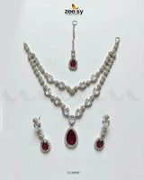 Interlock Traditional Necklace Set Necklace Sets - Zeesy Jewellery Pakistan | Premium Artificial & Imitation Jewellery