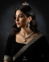 Elegant Heart Cluster Necklace Set Necklace Sets - Zeesy Jewellery Pakistan | Premium Artificial & Imitation Jewellery