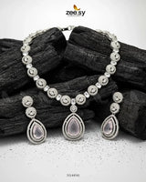 Elegant Heart Cluster Necklace Set Necklace Sets - Zeesy Jewellery Pakistan | Premium Artificial & Imitation Jewellery