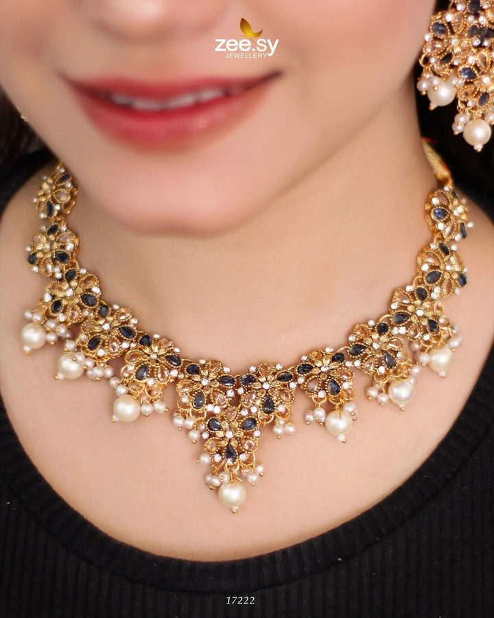 Magnolia Glimmer Necklace Necklace Sets - Zeesy Jewellery Pakistan | Premium Artificial & Imitation Jewellery