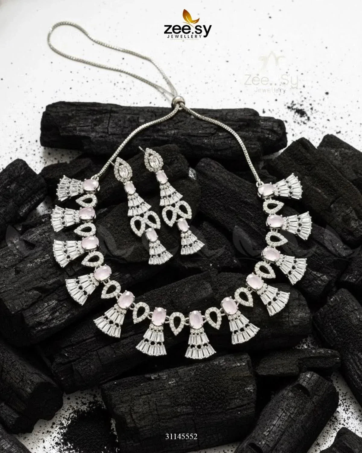 Baguette Fringe Tassel Necklace Set Necklace Sets - Zeesy Jewellery Pakistan | Premium Artificial & Imitation Jewellery