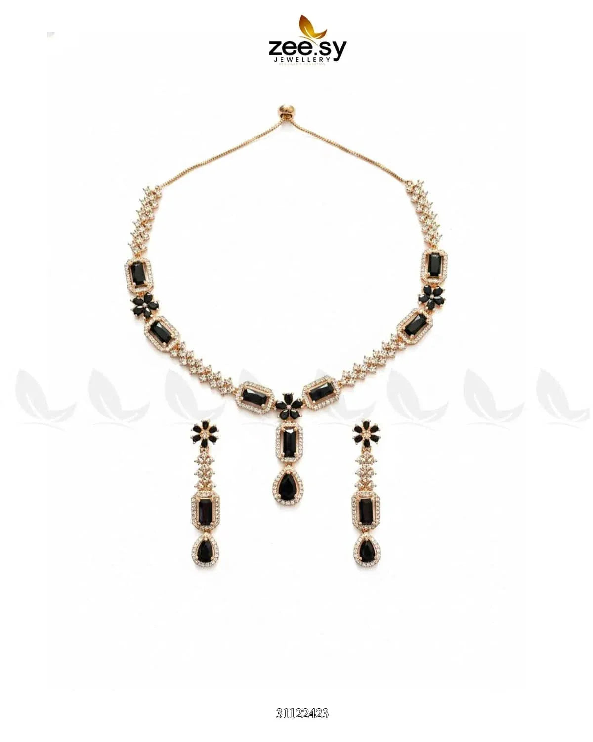 Destiny's Grand Oval Necklace Set Necklace Sets - Zeesy Jewellery Pakistan | Premium Artificial & Imitation Jewellery
