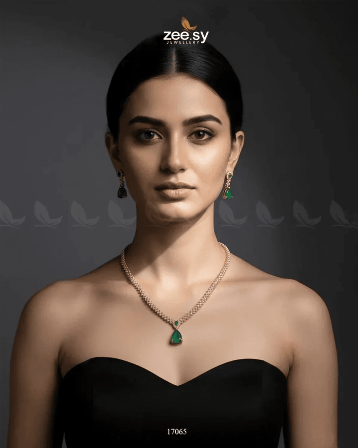 Nargis Zircon Necklace Necklace Sets - Zeesy Jewellery Pakistan | Premium Artificial & Imitation Jewellery