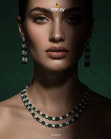 Silver Frost Glimmer Necklace Set Necklace Sets - Zeesy Jewellery Pakistan | Premium Artificial & Imitation Jewellery