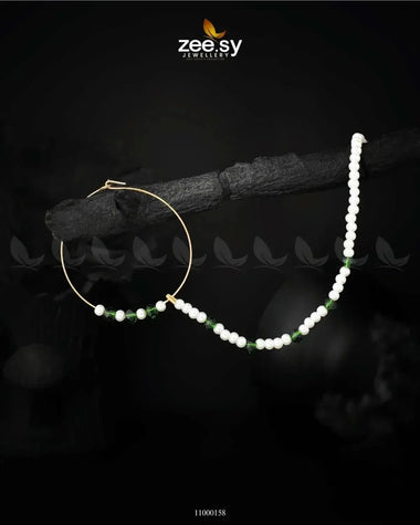 NOSE RING-0002 Pearl Green Nose ring - Zeesy Jewellery Pakistan | Premium Artificial & Imitation Jewellery