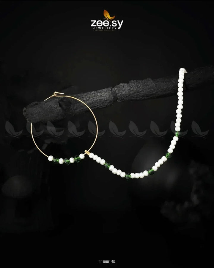 NOSE RING-0002 Pearl Green Nose ring - Zeesy Jewellery Pakistan | Premium Artificial & Imitation Jewellery