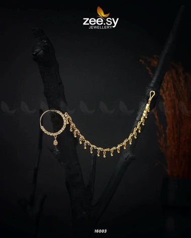 Traditional Nose Ring Golden Nose ring - Zeesy Jewellery Pakistan | Premium Artificial & Imitation Jewellery