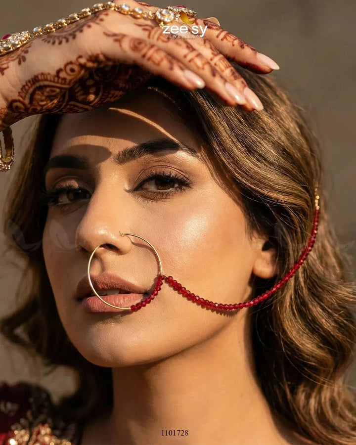 Wedding Nose Ring-0001 Nose ring - Zeesy Jewellery Pakistan | Premium Artificial & Imitation Jewellery