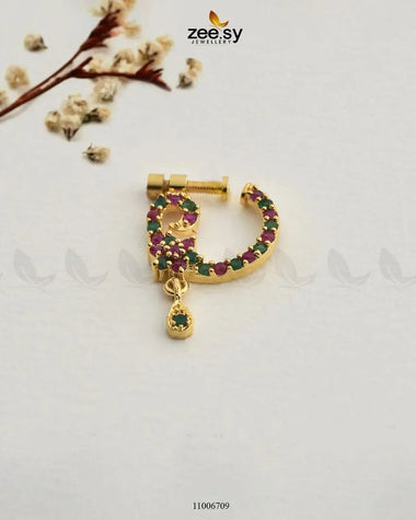 Naitika Sparkling Gemstone Nose Ring Nose ring - Zeesy Jewellery Pakistan | Premium Artificial & Imitation Jewellery