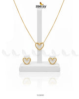 Hallow Heart Pendant Set Pendant - Zeesy Jewellery Pakistan | Premium Artificial & Imitation Jewellery