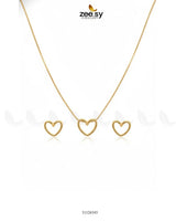 Hallow Heart Pendant Set Pendant - Zeesy Jewellery Pakistan | Premium Artificial & Imitation Jewellery